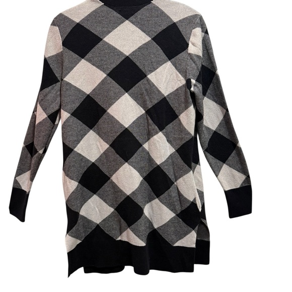 Lands' End Black and Gray Patterned Cardigan - Picture 3 of 5